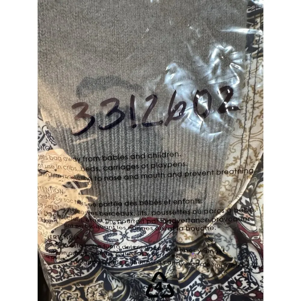 Modern Attraction Boho Patchwork Sequins Midi Skirt Womens XL Button Front - Picture 6 of 6